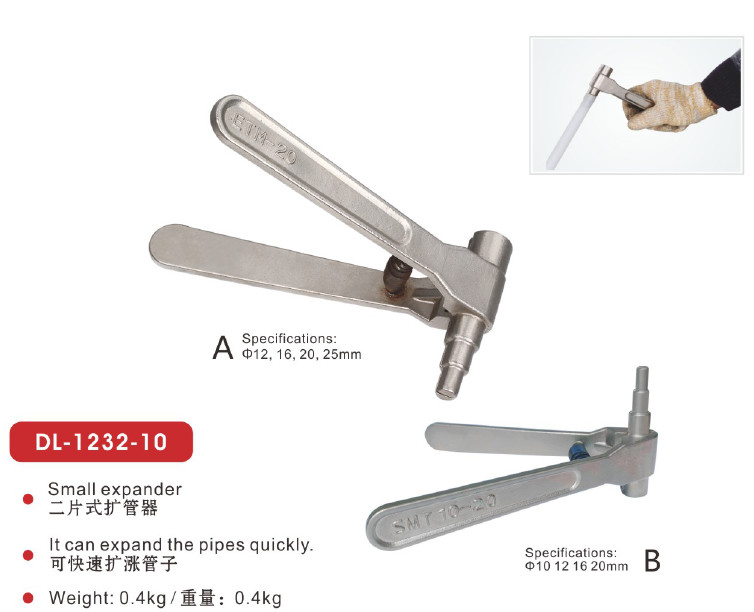 2 Piece Small Pipe Expander Tool 10mm-25mm DL-1232-10 For Capillary Tube