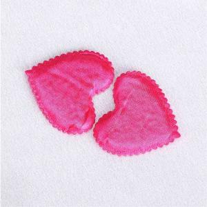 Quality Pink Satin Applique Crafts Triming Sewing Appliques Sew - On Style wholesale