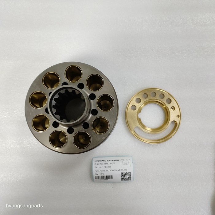 Barrel As 173-3496 1733496 Block and Valve Plate For Excavator E320C E320D