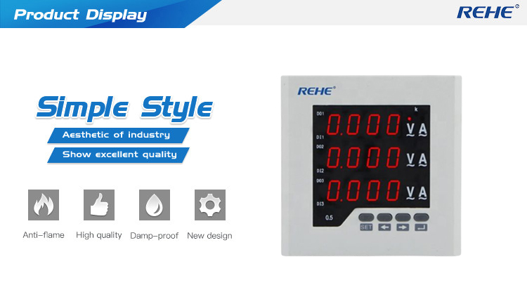 Digital display meter 3 phase digital combination meter amp&volt meter