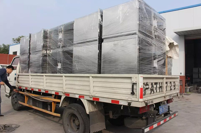 Four Cages Stainless Steel Pet Cages 1220 * 690 * 1560mm For Pet Boarding