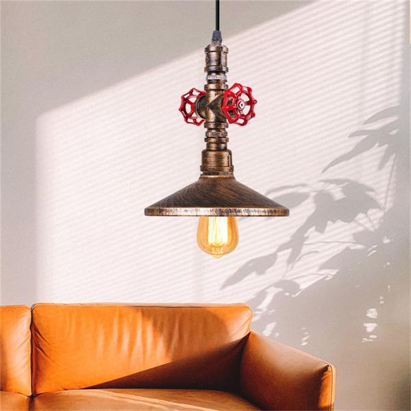 Loft Steampunk Pendant Lights Metal Water Pipe Lamp for Cafe Bar vintage pendant