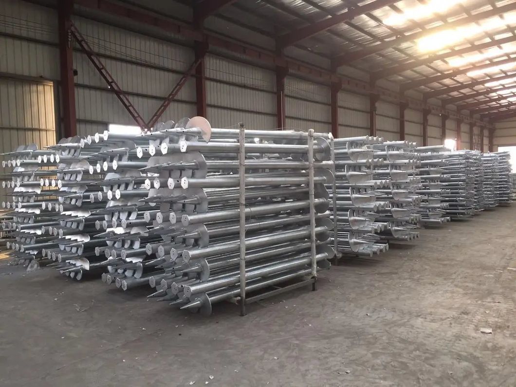 Steel Portable Foundation Ground Screw for Solar Mounting System in Round Shaft Design