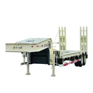 Quality Dual Circuit WABCO Brake 13m FGN Low Bed Truck Semi Trailer for Excavator Transport wholesale