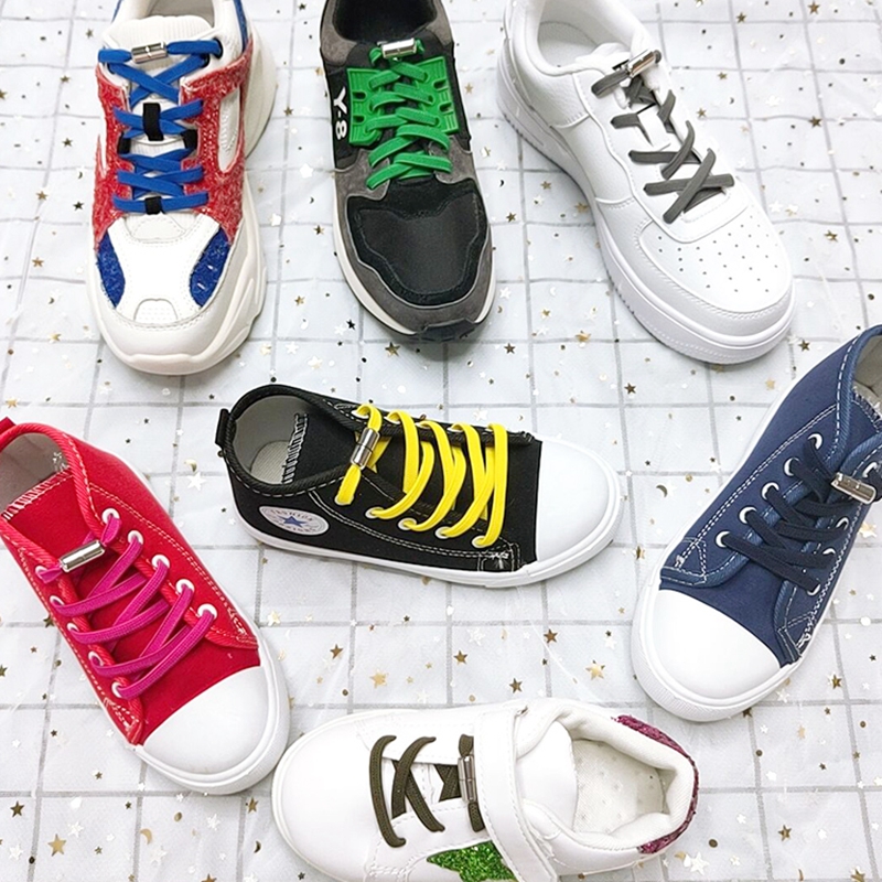Custom Flat Colored Elastic No Tie Shoe laces For Lazer