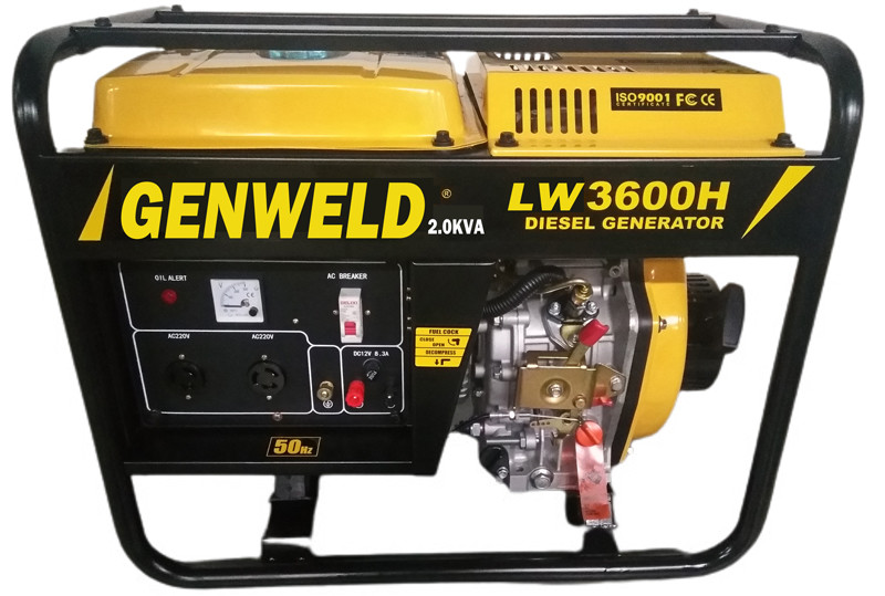 Portable 12.5L 2.2kW Diesel Power Generator Recoil Starting