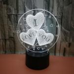 Valentine's Day gift I LOVE YOU Colorful 3D night Lights Acrylic Visual LED
