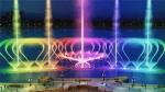 Charming 3D effect horizontal swing music dancing water fountain