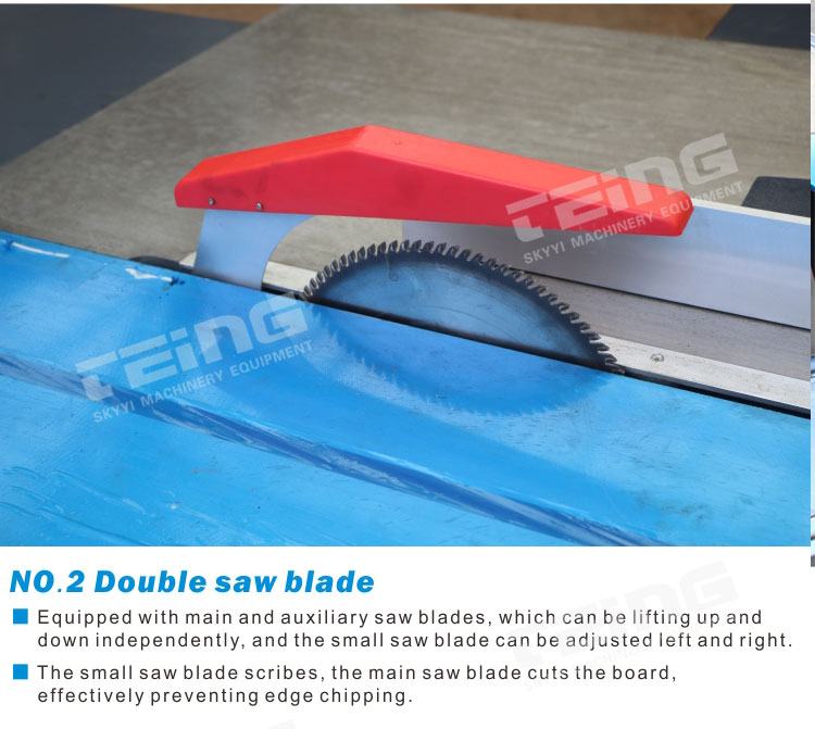 Precision Panel Saw MJ6130TY with 7000/8000 rpm Scoring Saw Spindle Speed and 4KW Motor