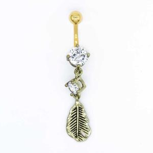 Quality 316 Stainless Steel Navel Belly Piercings 14ga gold body jewelry wholesale