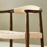 Modern Minimalist Wood Dining Chair Nordic Villa OX Horn Dining Chair 200kg