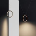 Italian Designer Metal Circular Ring Lamp Restaurant Bar Studio Creative Ring