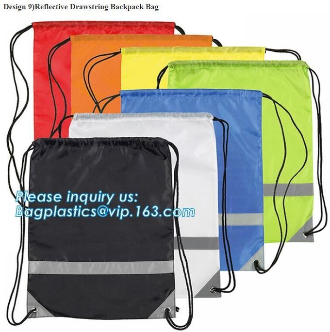 Recycled Foldable Nylon Polyester Tote Bag with logos polyester shopping bag Custom advertising handle non woven bag PAC