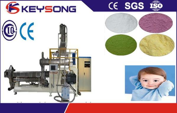 Cereal Double Screw Extruder Machine , Nutritional Baby Rice Powder Making