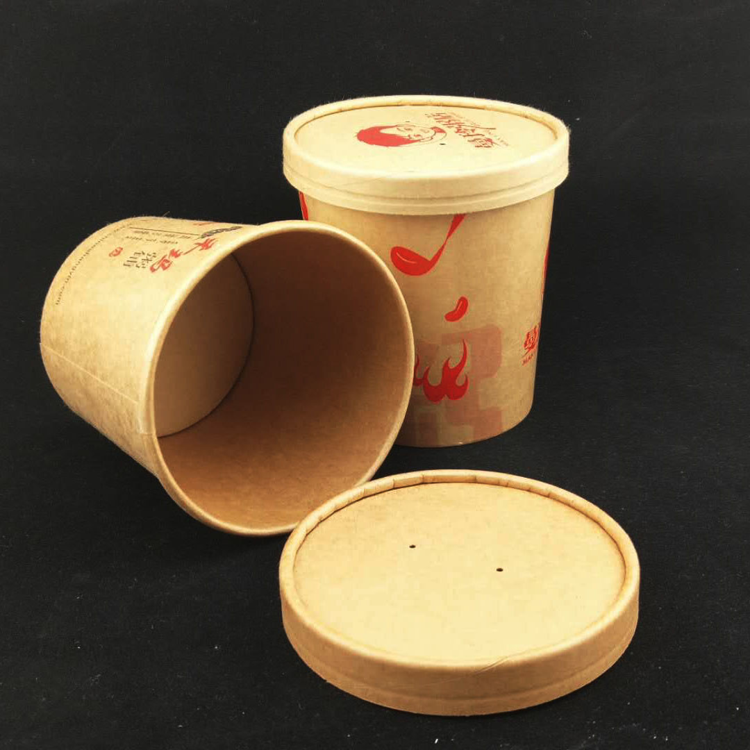 250ml 8 Oz Paper Soup Bowls Recyclable Takeaway Heat Resistant Cups