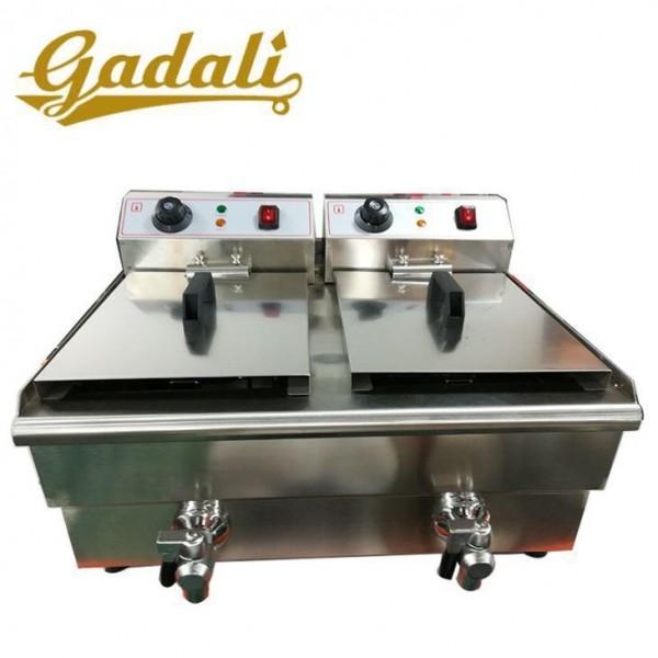 Cheap Double Tank Stainless Steel Heavy Duty Industrial Electric Deep Fryer for sale
