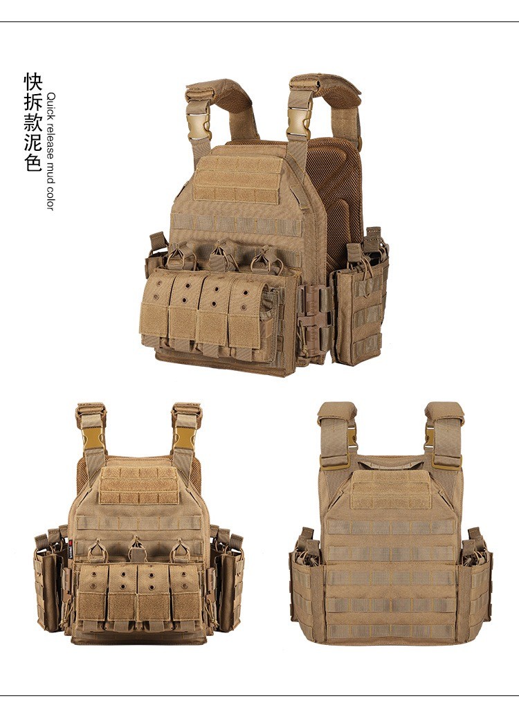 Tactical Training Vest Bag Plate Carrier Quick Release Hunting Molle Tactical Weight Vest Women Men Training