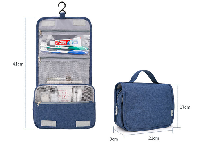 Mens Hanging Toiletry Bag , Hanging Travel Organizer For Washing Stuffs