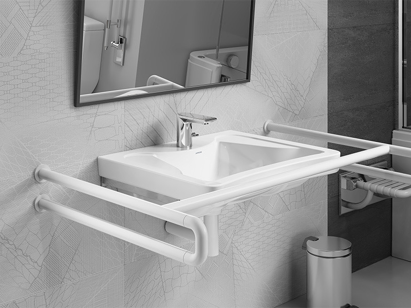 Sensor Basin Faucet Cold Water Hotel Mall Toilet WC Water Mixer Tap Brass Chrome AC/DC 220V