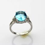 Fashion Jewelry Rose Gold Plated 925 Silver Ring 9mmx11mm Pink Cubic Zircon