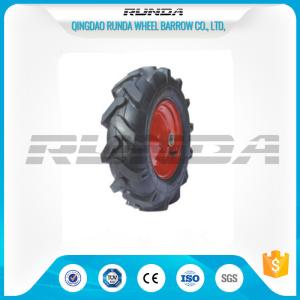 Quality 4Ply Rating Heavy Duty Trolley Wheels 8&quot; Steel Rim 1.1mm Steel Rim Thickness wholesale