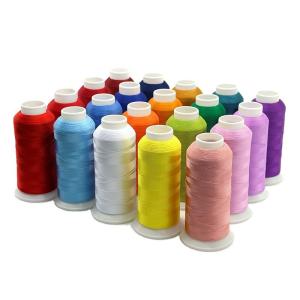 Quality 5000 yards Cone Sewing 100% Polyester 120d 2 Embroidery Thread 120g Weight for Sewing wholesale