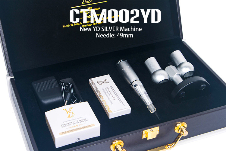 Silver YD Professional Tattoo Machine Kits Eyebrow Tattoo Gun Type Pen