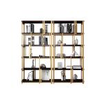 Custom Modern Stainless Steel Hotel Furniture Bookshelf Display Cabinet Gold