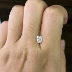 0.7CT Lab Grown Elongated Cushion Cut Diamond VS1 Clarity E Color