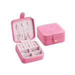12*12*5.5cm Portable Travel Jewelry Case Debossing Finish With Removable