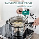 Top Seller 3500ML Pasta Pot Stainless Steel Cooking Noodle Pan Soup Pot Home