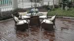 Garden Outdoor Rattan Sofa Set , Luxury Hairy Rattan Furniture