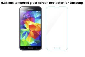 Quality Samsung tempered glass screen protector 0.33mm 9H hardness high transparency clear vision wholesale