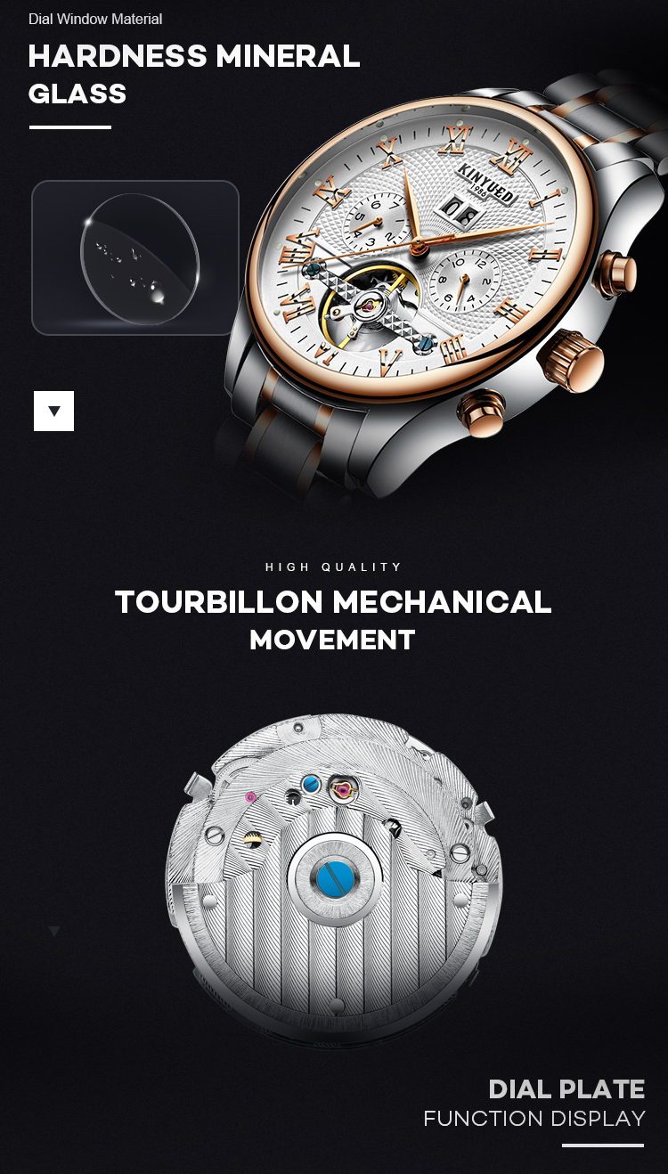 Wholesales China men steel automatic skeleton mechanical watch automatic watch luxury