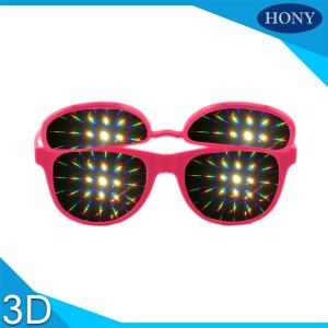 Quality Clear 13500 lines double lens flip Up 3D Diffraction Glasses Red white purple wholesale