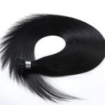 Pre Bonded Long 1 Clip Hair Extensions Double Drawn Silky Straight Wave