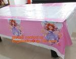 108cm *180cm Cartoon princess disposable tablecloth happy birthday party plastic