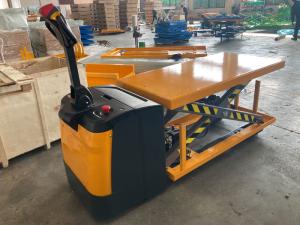 Quality Electric 1500kg Powered Pallet Truck Horizontal Drive Motor With Lifting Platform Top wholesale