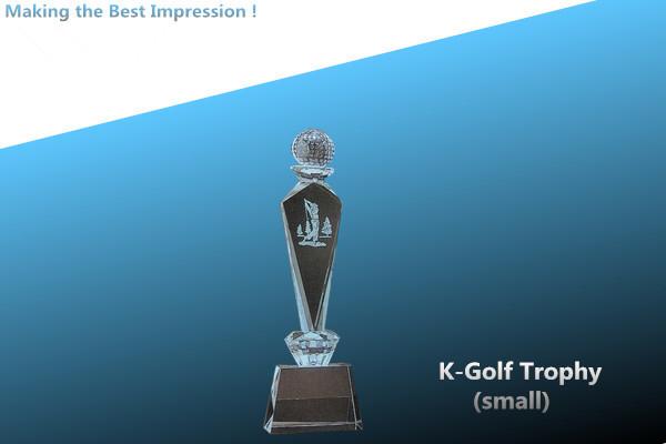 Crystal trophy/Crystal awards/decoration made of glass/crystal golf trophy/golf