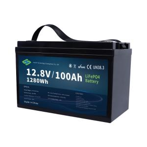 Quality Hertz 12100 12.8V 100Ah Lithium Ion Marine Battery with 6000+ Cycles, IP65 Waterproof, Bluetooth Optional wholesale