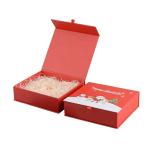 Custom Printed Rigid Cardboard Square Festival Gift Boxes Scarf Socks Candle