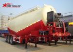 Three Alxe Bulk Cement Tanker Trailer , Long Life Cement Carrier Truck