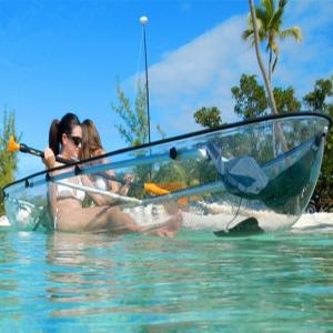 Quality Durable Clear Fiberglass Fishing Boats , Waterproof Hatch 12 Foot Canoe wholesale