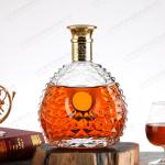 Clear Glass Wine Bottle With Metal Cap 750ml XO Empty Glass Liquor Whiskey