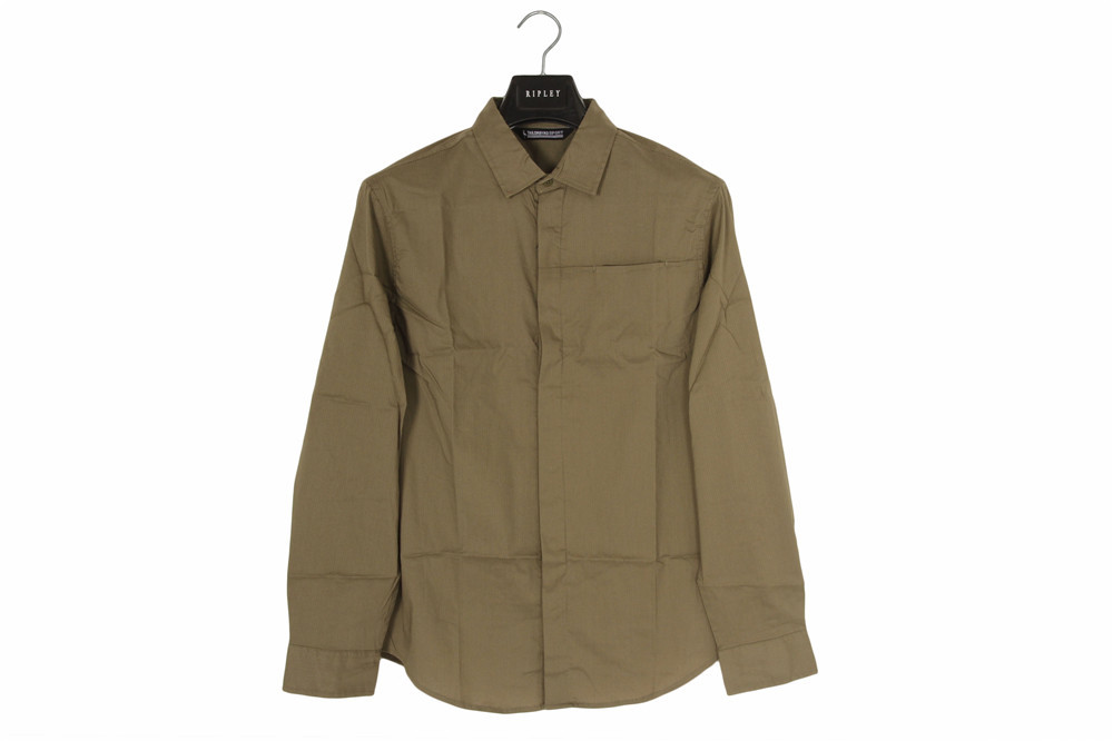 Solid Color Business Men'S Casual Stretch Shirts 59% Cotton 35% Nylon