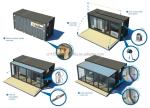 2 Bedroom Expandable Container House Prefab Steel Modular Tiny Home for Outdoor