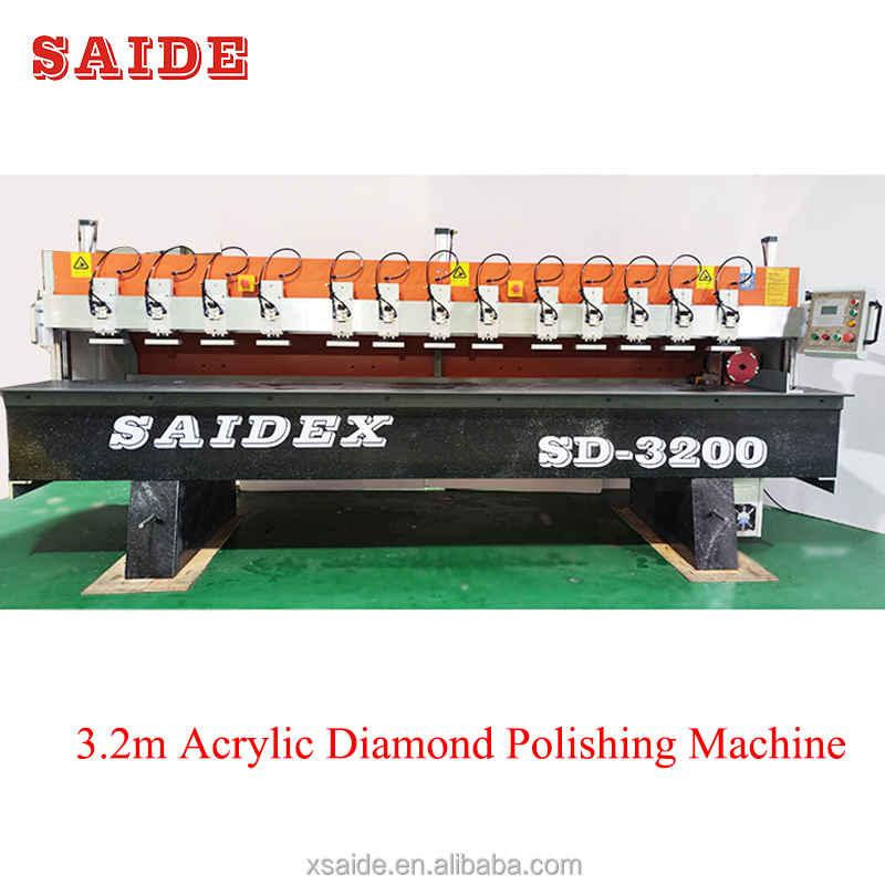 SAIDE Factory Direct Supply Anti-epidemic Board Polisher 3.2 Meter Diamond Polishing Machine Acrylic Edge Polishing Machine