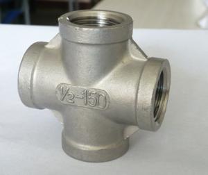 ASTM 316L Stainless Steel Cross Pipe Fitting 1 Inch Customized