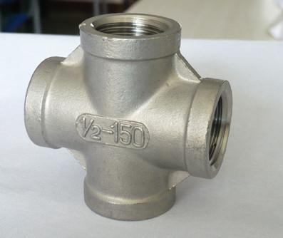 Cheap ASTM 316L Stainless Steel Cross Pipe Fitting 1 Inch Customized for sale