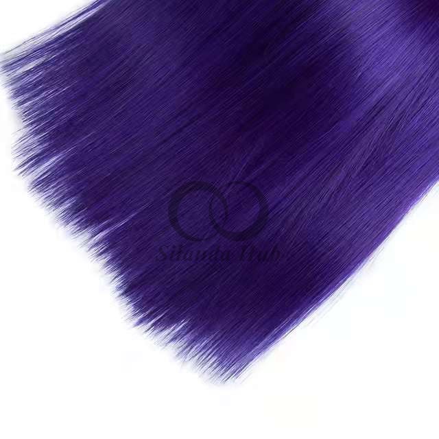 #T1B/Purple Straight Remy Human Hair Bundles Sew In Weave Bundles Brazilian Bundle Deals